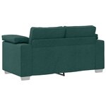 Canapé Loveseat vidaXL Vert Foncé 120 cm en Tissu