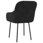 vidaXL Chaises à manger lot de 2 Noir Velours