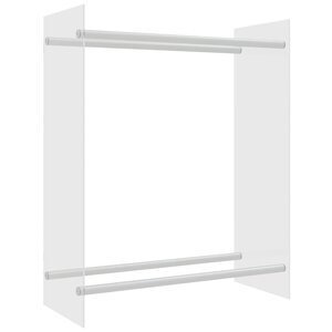 vidaXL Portant de bois chauffage Transparent 80x35x100 cm Verre trempé