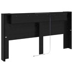 vidaXL Cabinet de Tête de Lit Chêne noir 200 x 15 x 103 5 cm