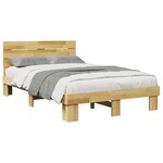 vidaXL Cadre de lit avec tête de lit sans matelas 120x190 cm