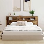 vidaXL Cabinet de Tête de Lit Bois ancien 220 x 18 5 x 102 5 cm