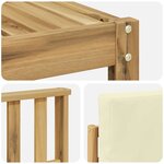 vidaXL Ensemble de canapés d'extérieur 6 pc Blanc et crème