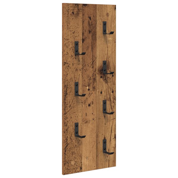 vidaXL Porte-manteau mural Montage mural Bois ancien 30 x 1.5 x 80 cm