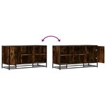 vidaXL Banc à chaussures chêne fumé bois d'ingénierie et métal