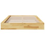 vidaXL Cadre de lit sans matelas 120x200 cm bois massif de chêne