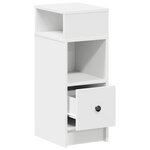vidaXL Table de chevet avec tiroir blanc 25x31x66 cm