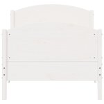 vidaXL Cadre de lit sans matelas blanc 90x200 cm bois de pin massif