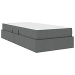 vidaXL Lit avec rangement et matelas Gris foncé 90 x 200 cm Polyester