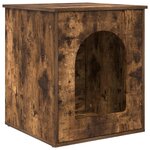 vidaXL Maison pour chat Chêne fumé 53 x 52 x 62 cm Bois d'ingénierie