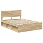 vidaXL Cadre de lit Sonoma 140 x 190 cm Bois d'ingénierie