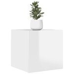 vidaXL Meuble TV mural Blanc brillant 30 5x30x30 cm