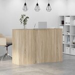 vidaXL Bureau réception chêne sonoma 155x50x103 5 cm bois d'ingénierie
