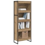vidaXL Bibliothèque Chêne artisan 80 x 30 x 155 cm Bois d'ingénierie