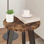 vidaXL Plateau de table Chêne fumé 30 x 30 x 1 5 cm Bois d'ingénierie