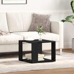 vidaXL Table basse Chêne noir 40 x 40 x 30 cm Bois d'ingénierie