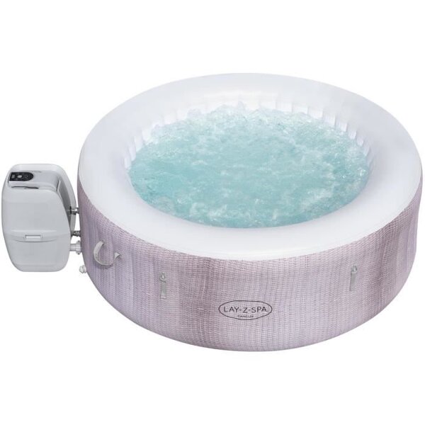 Bestway spa gonflable lay-z-spa cancun airjet - rond - 2 a 4 personnes - 180 x 66 cm