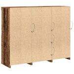 Meuble de rangement vidaXL avec lumières LED vieux bois 123x37x100 cm bois d'ingénierie
