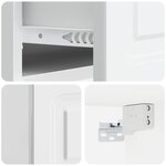 vidaXL Cabinet de chevet mural Blanc brillant 49 x 34 5 x 20 cm