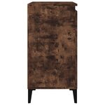 vidaXL Tables de chevet 2 Pièces chêne fumé 40x35x70 cm bois d'ingénierie