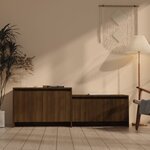vidaXL Meuble TV Chêne marron 146 5x35x50 cm Bois d'ingénierie