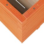 vidaXL Jardinière cire marron 100x100x49 5 cm bois de pin massif