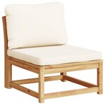 vidaXL Salon de jardin avec coussins 5 Pièces Bois d'acacia solide