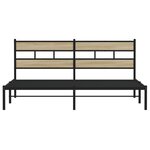 vidaXL Cadre de lit en métal sans matelas chêne sonoma 183x213 cm