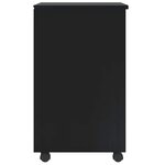 vidaXL Armoire roulante avec tiroirs MOSS noir bois de pin solide