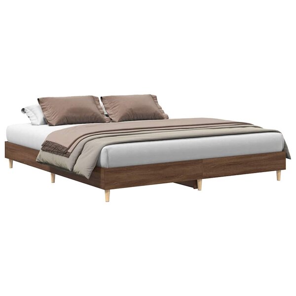 vidaXL Cadre de lit sans matelas chêne marron 180x200 cm
