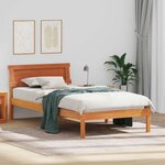 vidaXL Cadre de lit Marron cire 100 x 200 cm Bois massif en pin