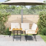 vidaXL Ensemble de canapé de jardin 2 Pièces Naturel polyrotin