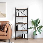 vidaXL Bibliothèque Chêne fumé 60 x 30 x 153 cm Bois d'ingénierie