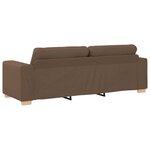 vidaXL Ensemble de Canapés 2 Pièces Marron 221 x 78 x 80 cm Tissu