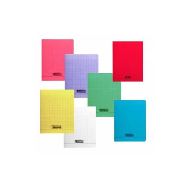 Lot de 10 Cahiers piqué 8000 POLYPRO assorties 24x32cm 96p Q.5x5 90g CLAIREFONTAINE