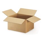 Caisse carton brune simple cannelure raja 12x12x12 cm (lot de 25)