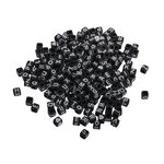 Perles plastiques à lettres  noir  5x5mm  40g