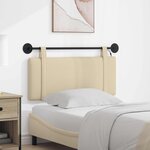 vidaXL Tête de lit suspendue Avec lumière LED Crème Tissu