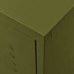 Vidaxl meuble tv vert olive 105x35x50 cm acier