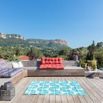 Tapis d'extérieur réversible galapagos bleu  180x120cm