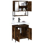 vidaXL Ensemble de meubles de salle de bain 2 Pièces Chêne fumé