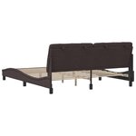 vidaXL Cadre de lit sans matelas marron foncé 180x200 cm tissu