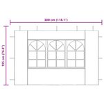 vidaXL Paroi de tente de réception 2 Pièces avec fenêtre PE Vert