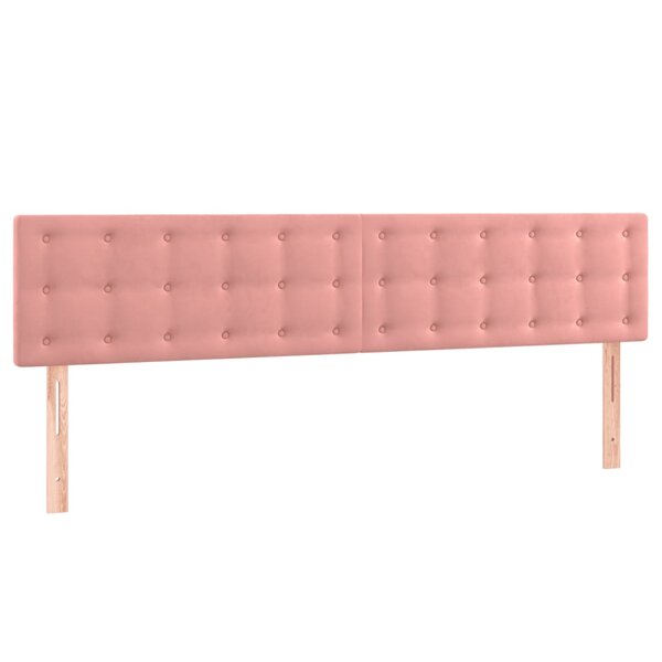vidaXL Têtes de lit 2 Pièces Rose 100x5x78/88 cm Velours