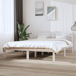 vidaXL Cadre de lit Blanc Bois de pin massif 120x200 cm