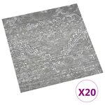 vidaXL Dalles de plancher autoadhésives 20 Pièces PVC 1 86 m² gris béton