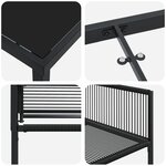 vidaXL Ensemble repas de jardin de 5 pièces en poly rattan noir