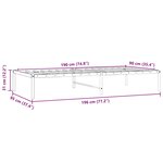 vidaXL Cadre de lit métal sans matelas noir 90x190 cm