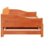 vidaXL Lit de jour et lit gigogne sans matelas 90x200 cm bois massif