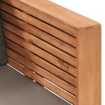 vidaXL Fauteuil de jardin avec coussins gris foncé Bois de teck solide